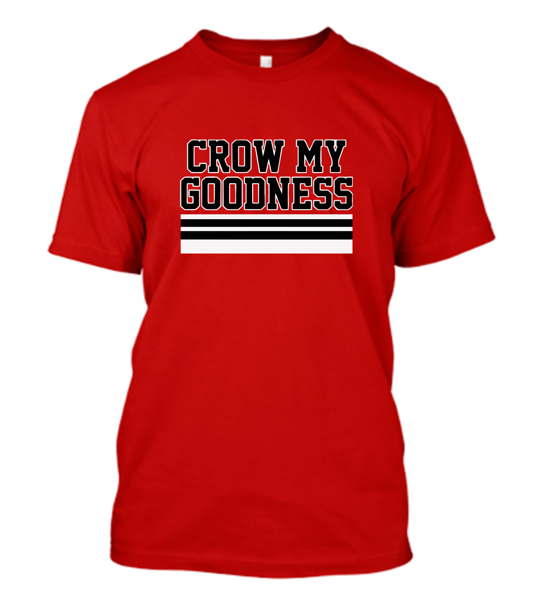CROW MY GOODNESS Black And White Stripes T-Shirt