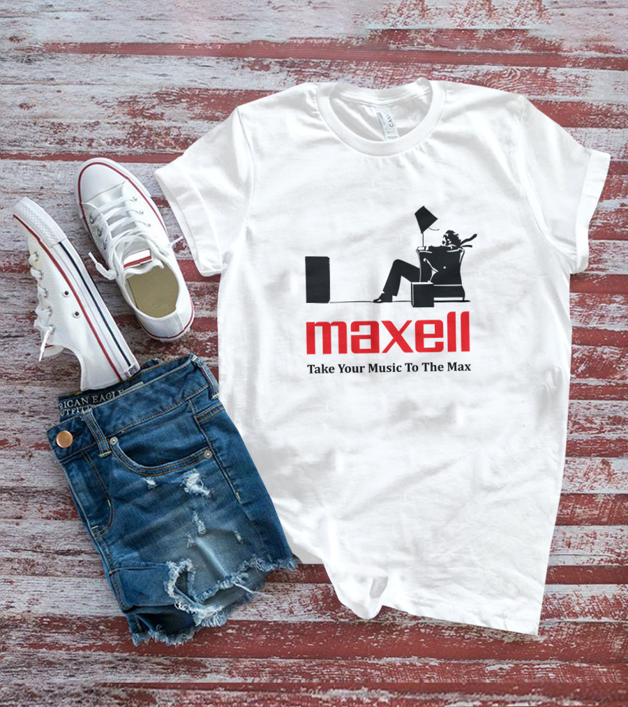 Maxell Take Your Music To The Max Journal Standard Drop Nostalgic T-Shirt