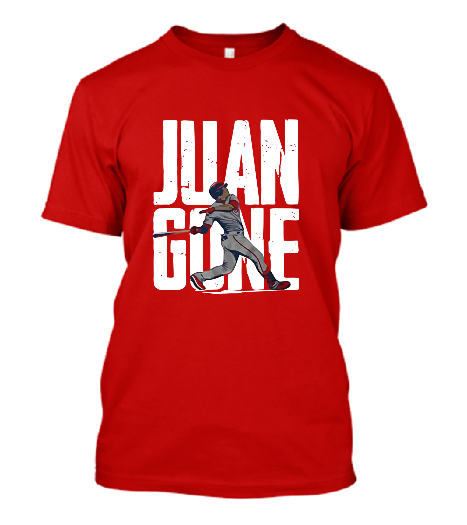 Juan Gone Baseball Player Silhouette Swinging Bat T-Shirt