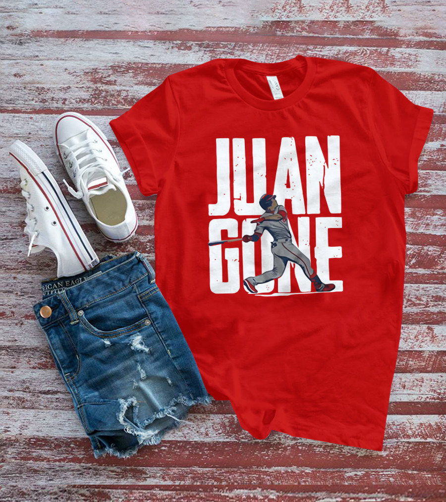 Juan Gone Baseball Player Silhouette Swinging Bat T-Shirt