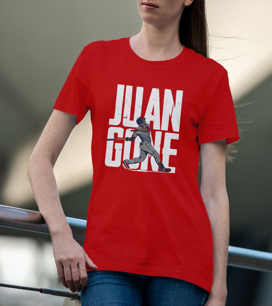 Juan Gone Baseball Player Silhouette Swinging Bat T-Shirt