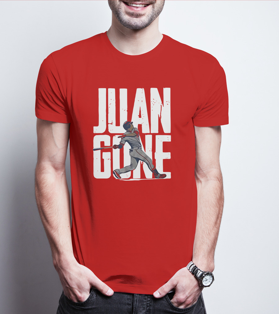Juan Gone Baseball Player Silhouette Swinging Bat T-Shirt