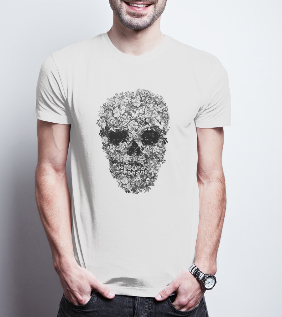 Alexander McQueen Floral Skull T-Shirt