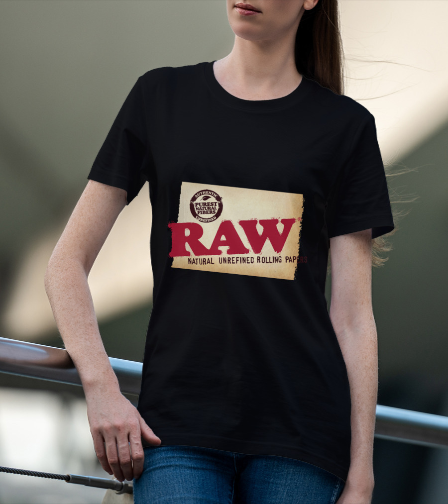 RAW Natural Unrefined Rolling Papers Authentic Purest Natural Fibers T-Shirt