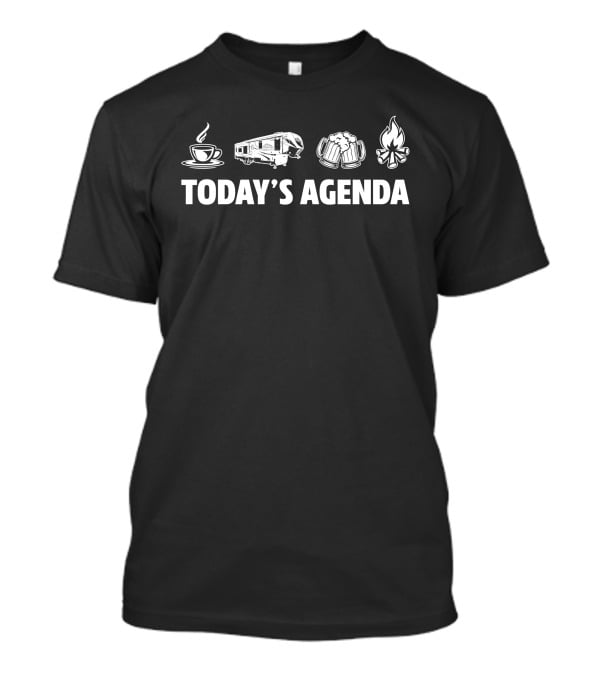 Today's Agenda Heartland Big Country 3965DSS Coffee Camping Beer Fire Icons T-Shirt
