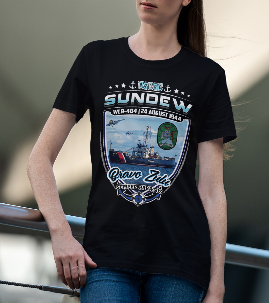 Uscgc Sundew Wlb-404 24 August 1944 Bravo Zulu Semper Paratus T-Shirt