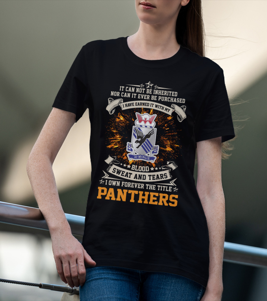 505th Parachute Infantry Regiment H-Minus Panthers Blood Sweat And Tears T-Shirt