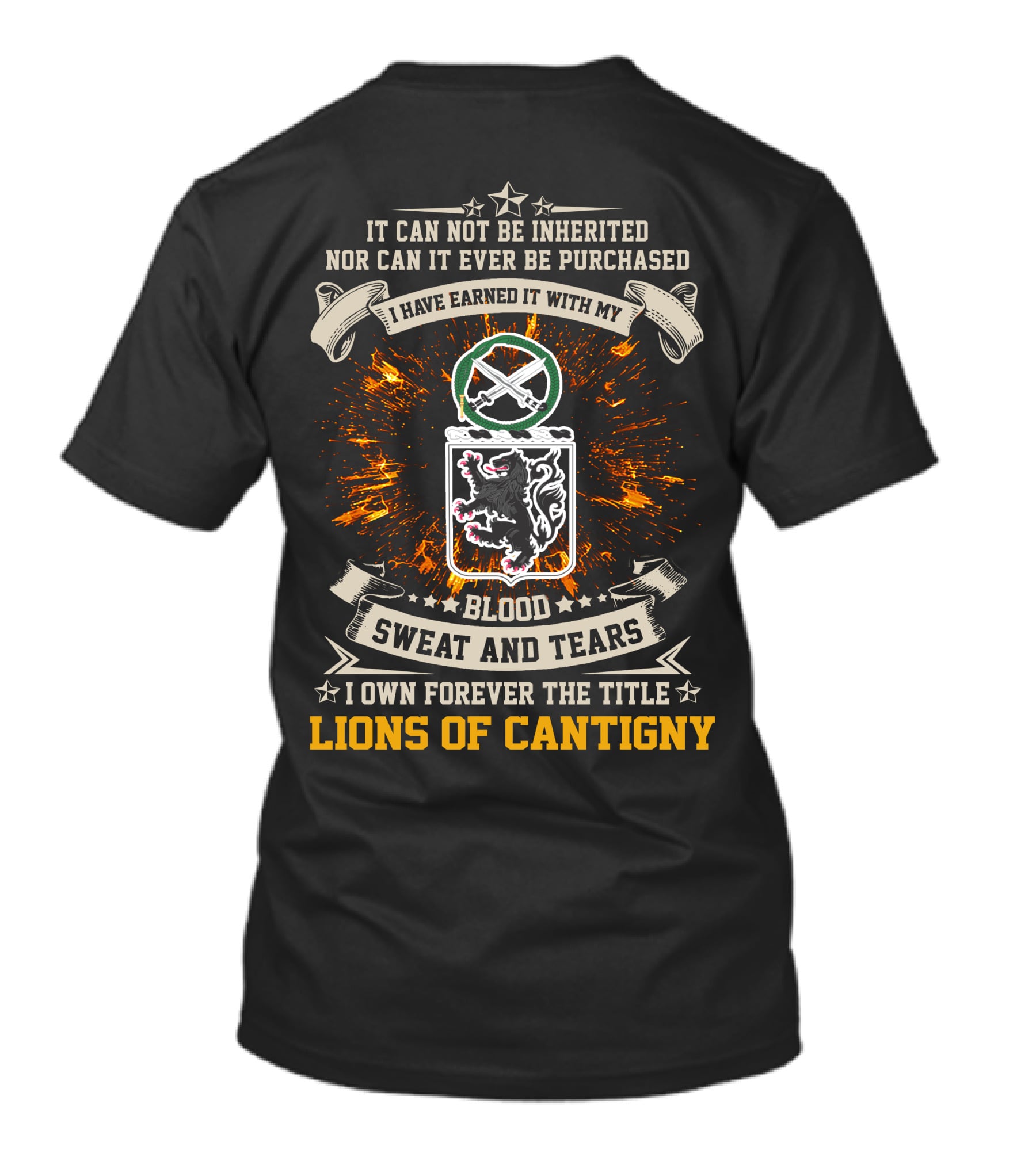 28Th Infantry Division Blood Sweat And Tears Lions Of Cantigny T-Shirt