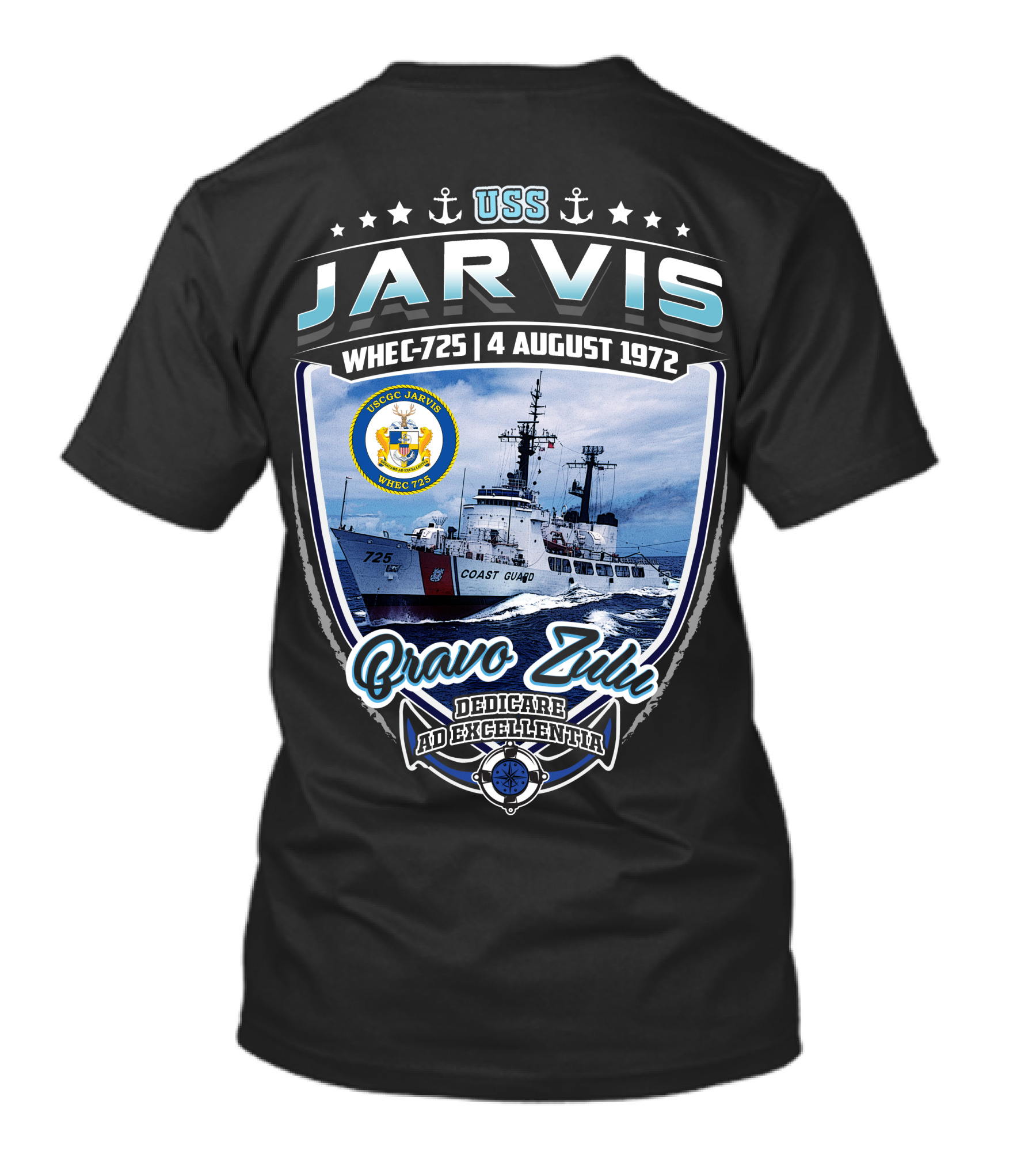 Uss Jarvis Whec-725 4 August 1972 Bravo Zulu Dedicare Ad Excellentiam T-Shirt