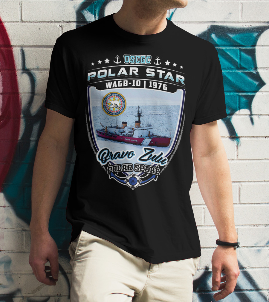 Uscgc Polar Star Wagb-10 1976 Bravo Zulu Polar Spare R.b. Coast Guard T-Shirt