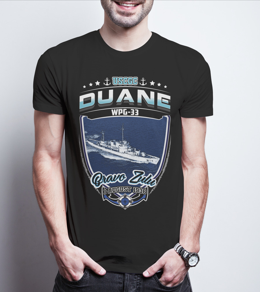 Uscgc Duane Wpg-33 Bravo Zulu 1 August 1936 T-Shirt