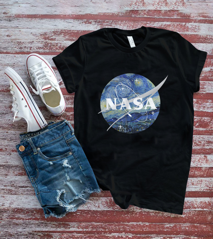 NASA Starry Night Classic Lunar Chevron T-Shirt