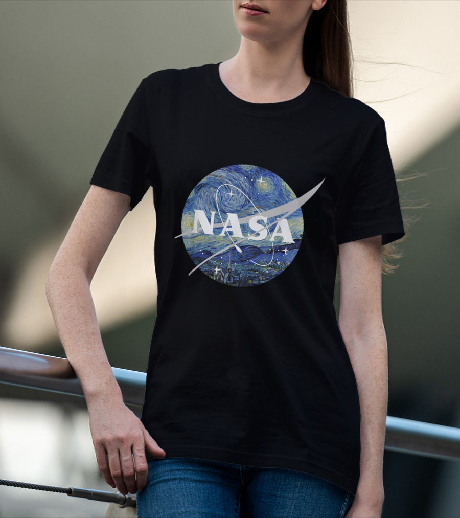 NASA Starry Night Classic Lunar Chevron T-Shirt