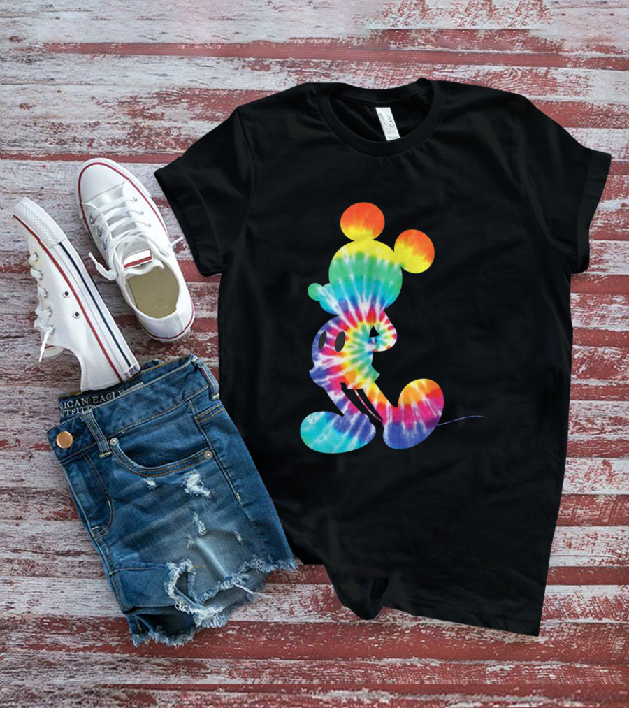 Mickey Mouse Rainbow Tie Dye Disney Iconic T-Shirt