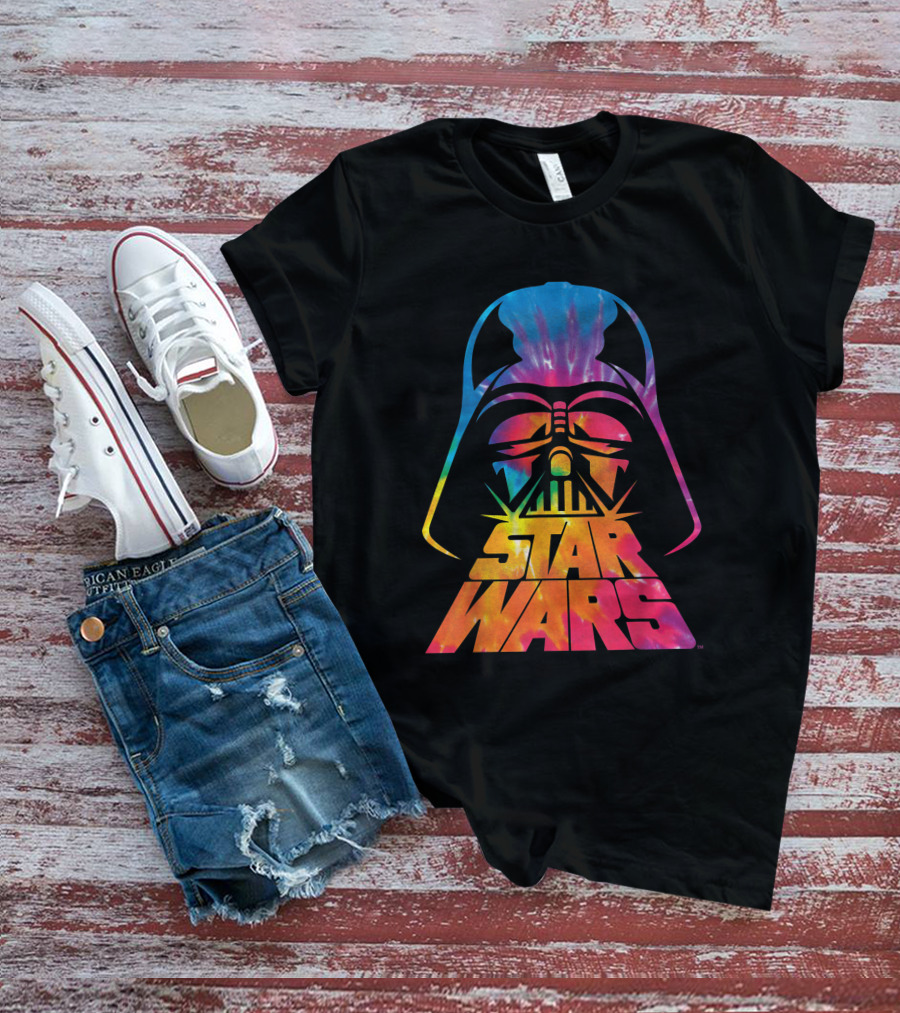 Star Wars Tie Dye Darth Vader Helmet T-Shirt