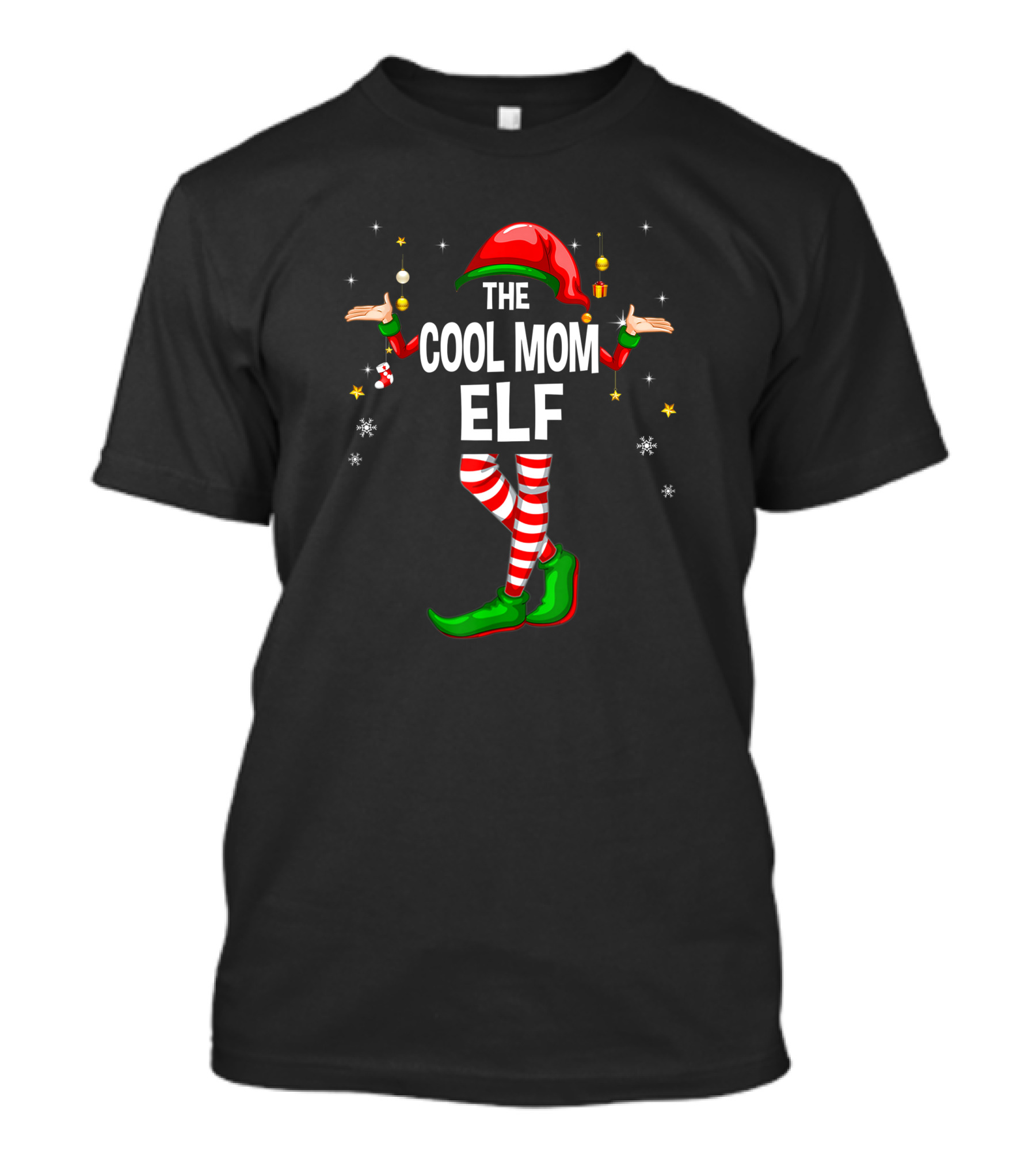 The Cool Mom Elf Matching Family Group Christmas Party T-Shirt