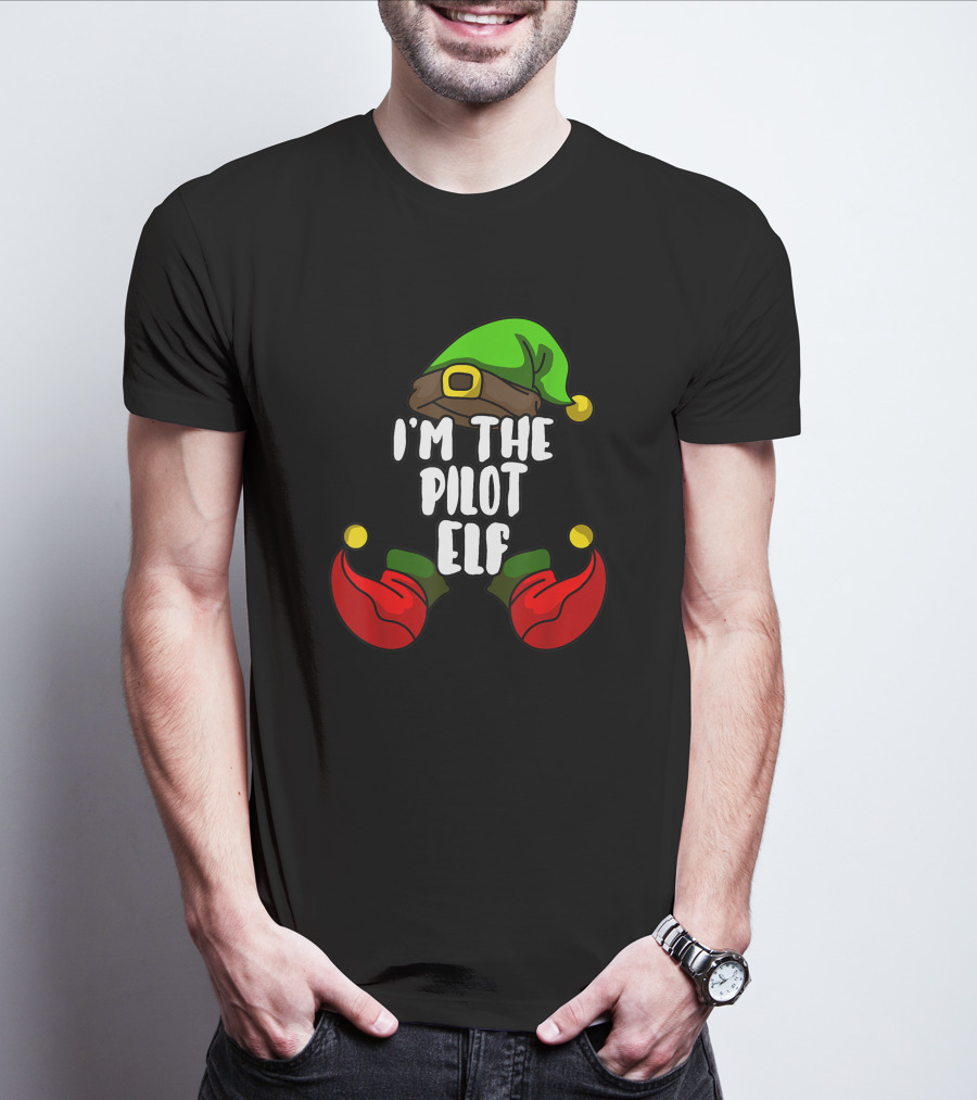 I'm The Pilot Elf Matching Family Christmas Party T-Shirt
