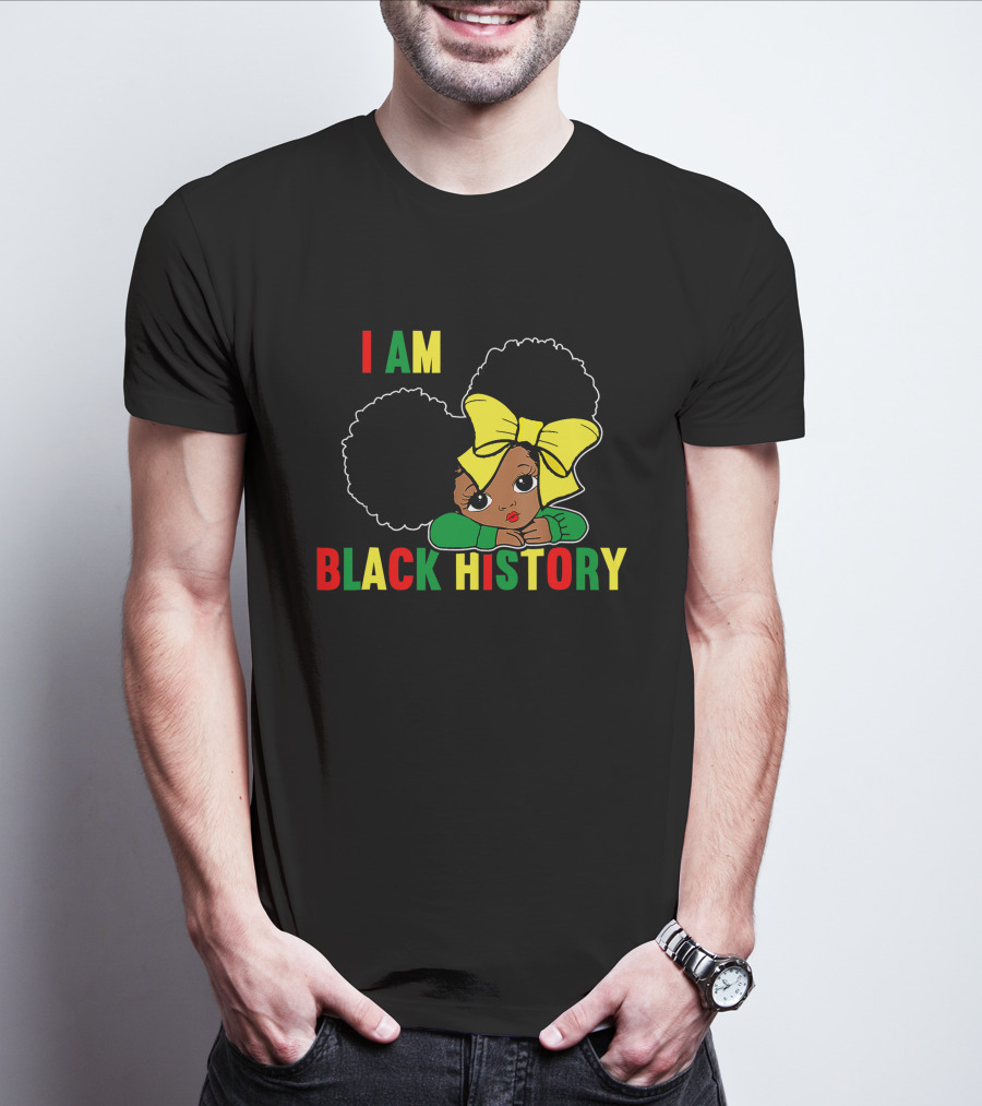 I Am Black History African Queen Girls Black History Month T-Shirt