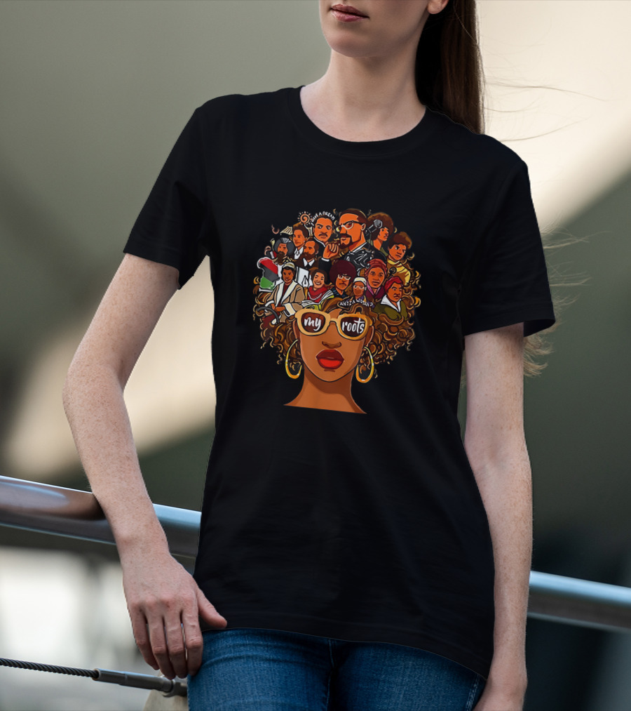 Powerful Roots Back History Month Pride DNA I Love My Roots T-Shirt