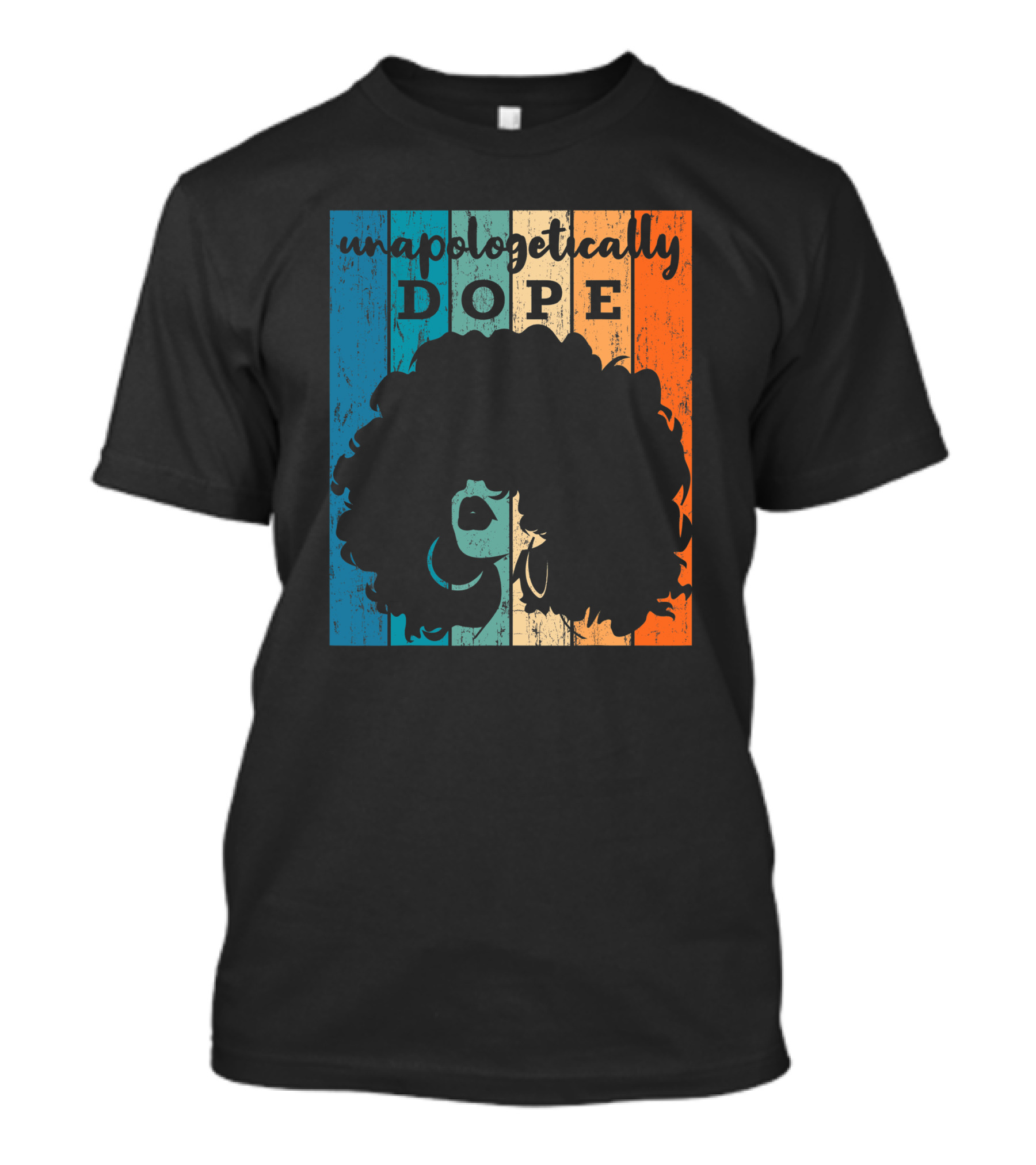 Unapologetically Dope Afro African American Black Women BAE Retro T-Shirt