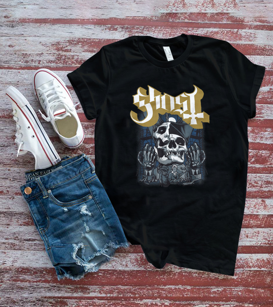 Ghost Impera Skull In Construction Scene T-Shirt