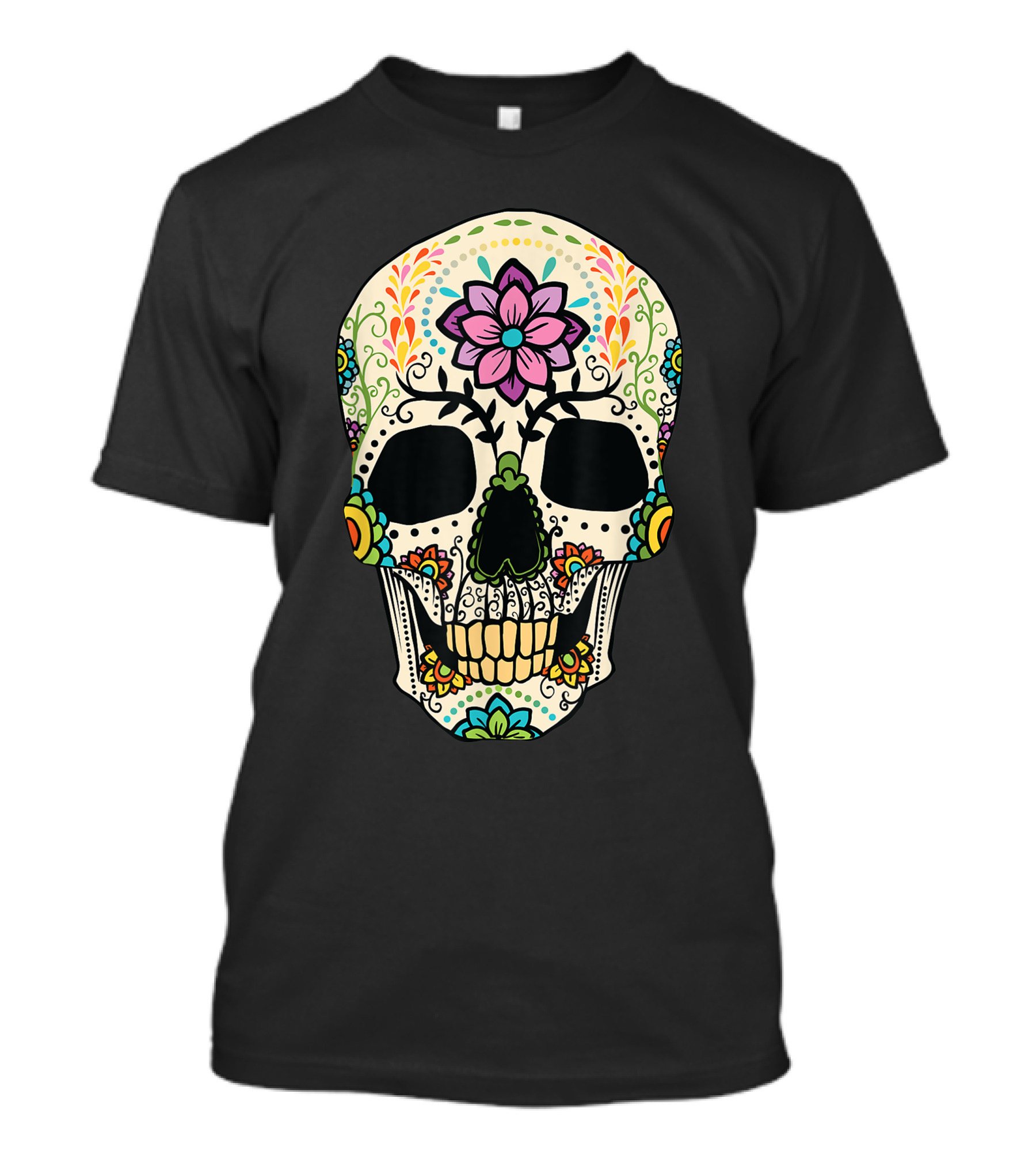 Sugar Skull Dia De Muertos Halloween Costume Day Dead T-Shirt