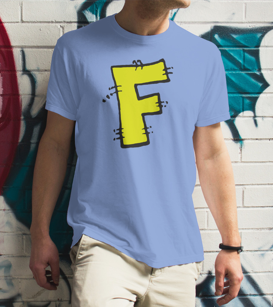 Forbush Man Large Yellow F Comic T-Shirt