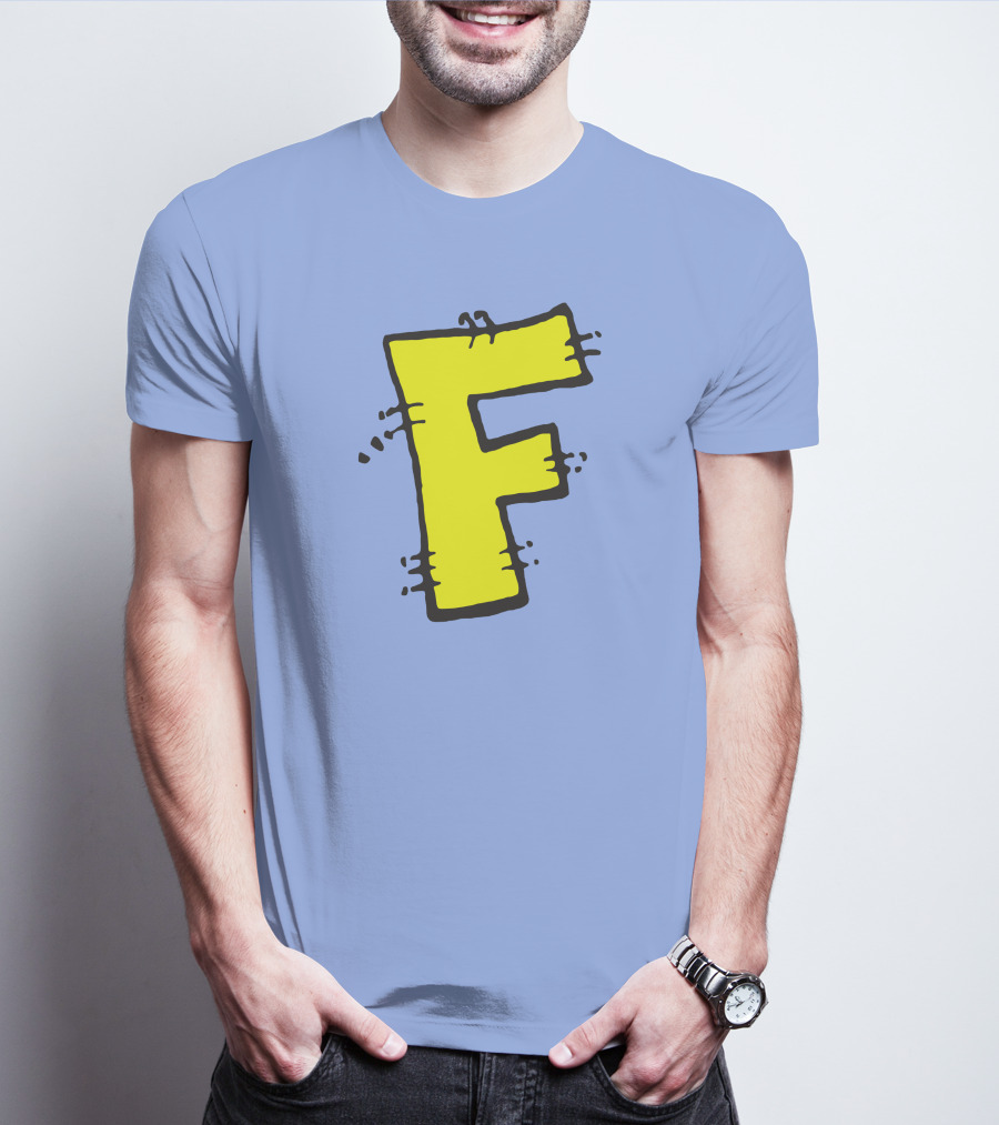 Forbush Man Large Yellow F Comic T-Shirt