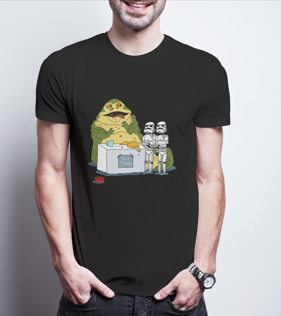 Jabba The Hutt Taco Tuesday Bring Me The Hot Sauce Stormtroopers T-Shirt