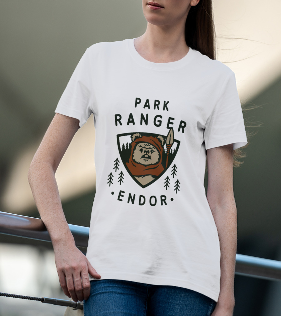 Star Wars Endor Ewok Park Ranger Badge T-Shirt