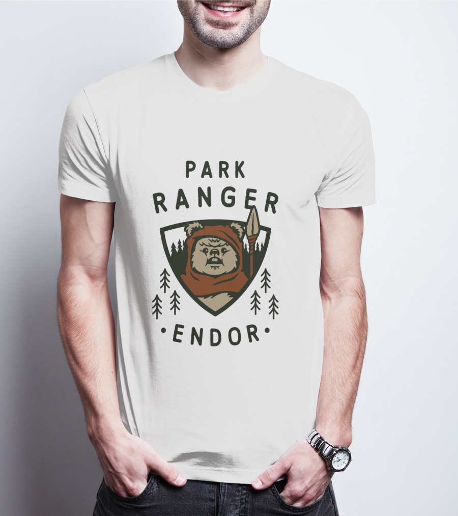 Star Wars Endor Ewok Park Ranger Badge T-Shirt