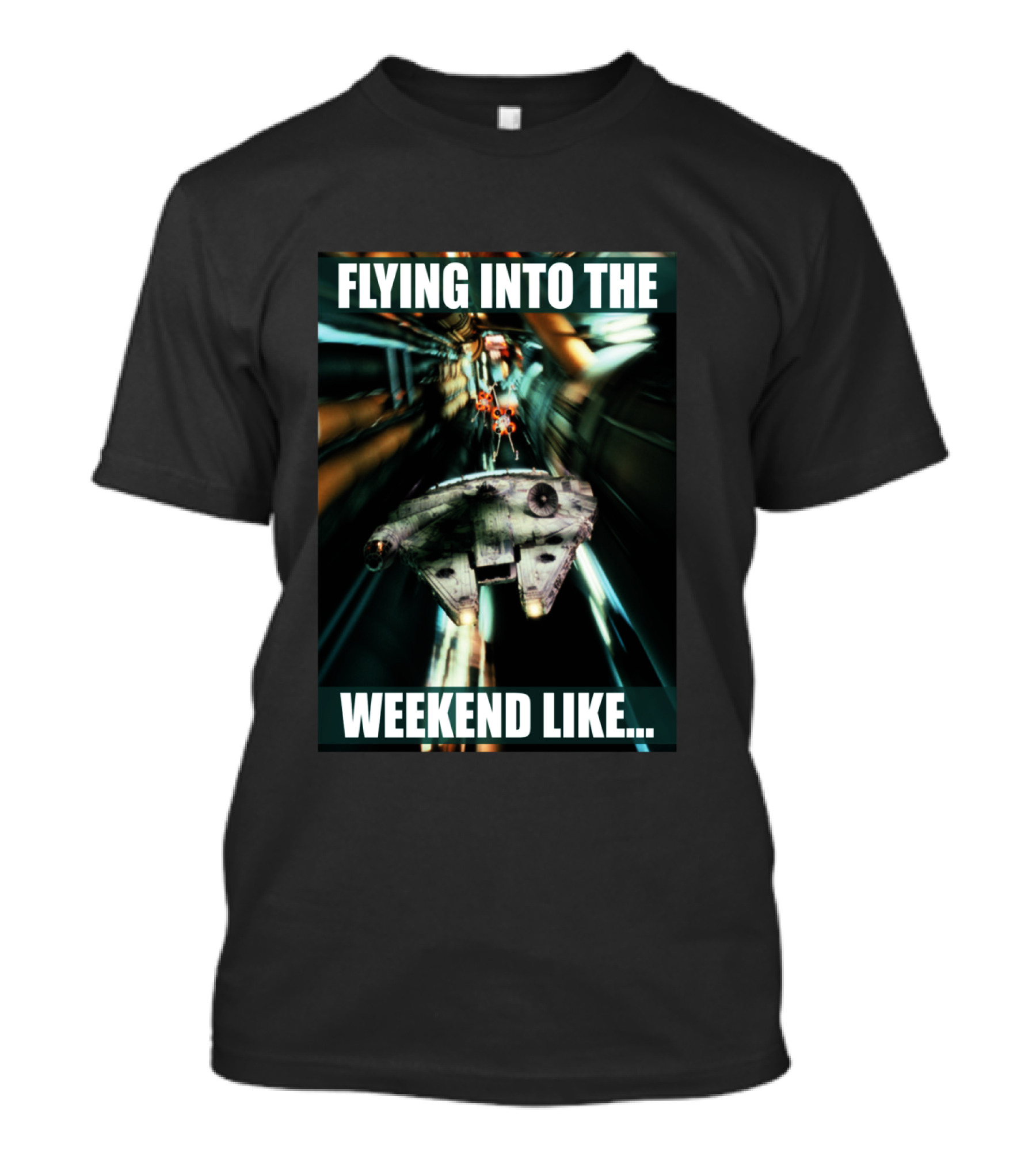 Flying Into The Weekend Like Millennium Falcon T-Shirt