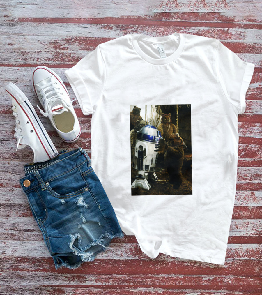 Star Wars R2 D2 Where Do They Hide The Cookies Ewoks T-Shirt