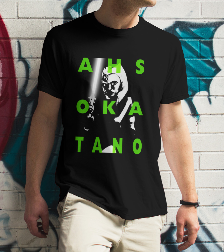 Ahsoka Tano The Clone Wars Green Text Overlay T-Shirt
