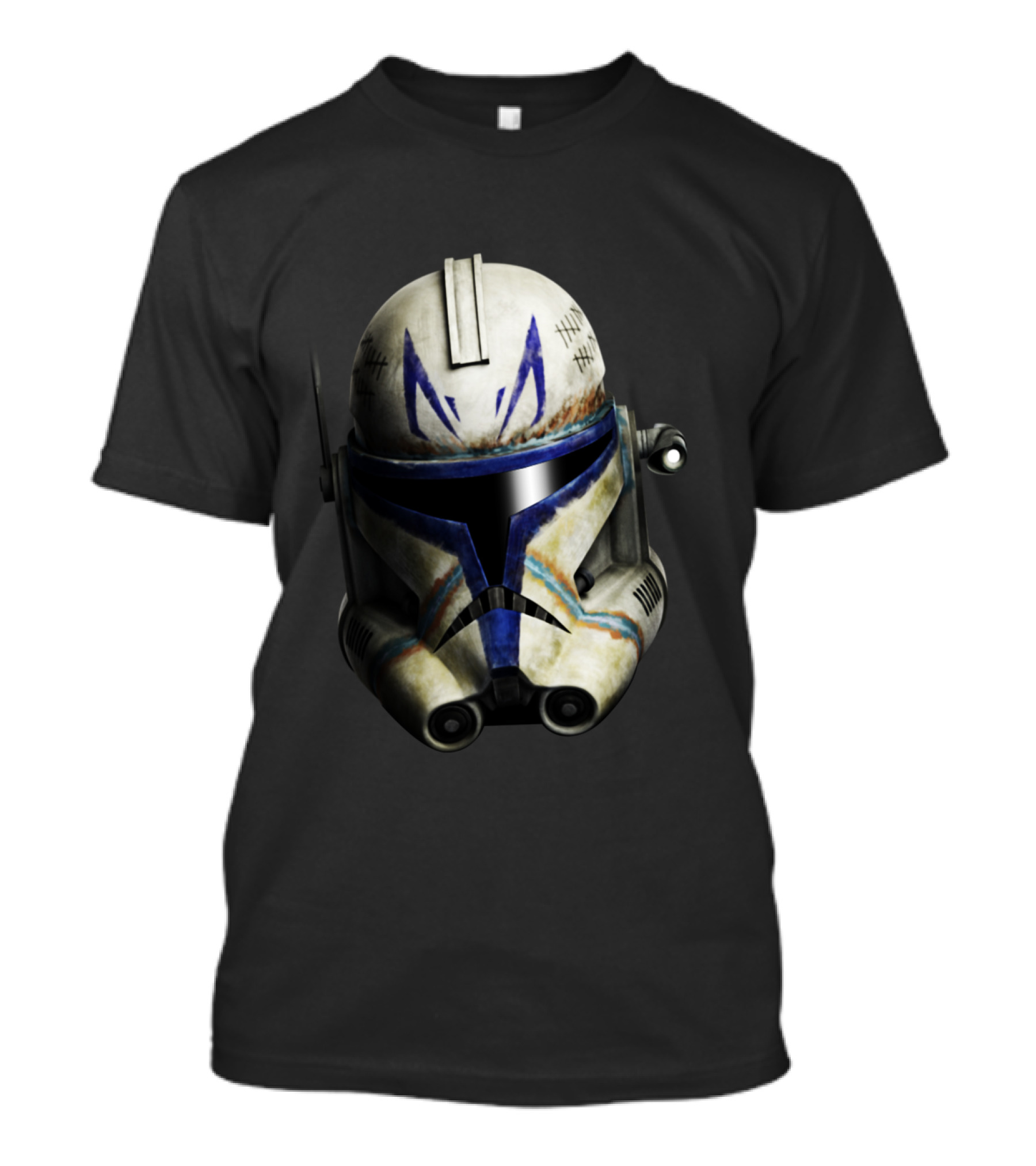 The Clone Wars Captain Rex Helmet Big Face Star Wars T-Shirt