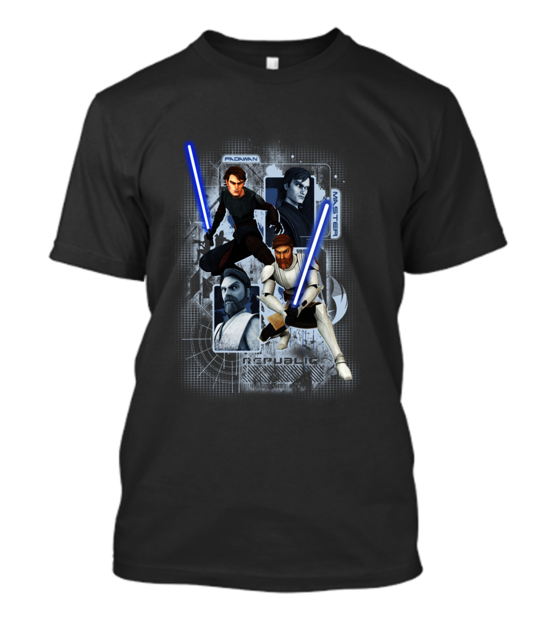 The Clone Wars Republic Padawan And Master Jedi Star Wars T-Shirt