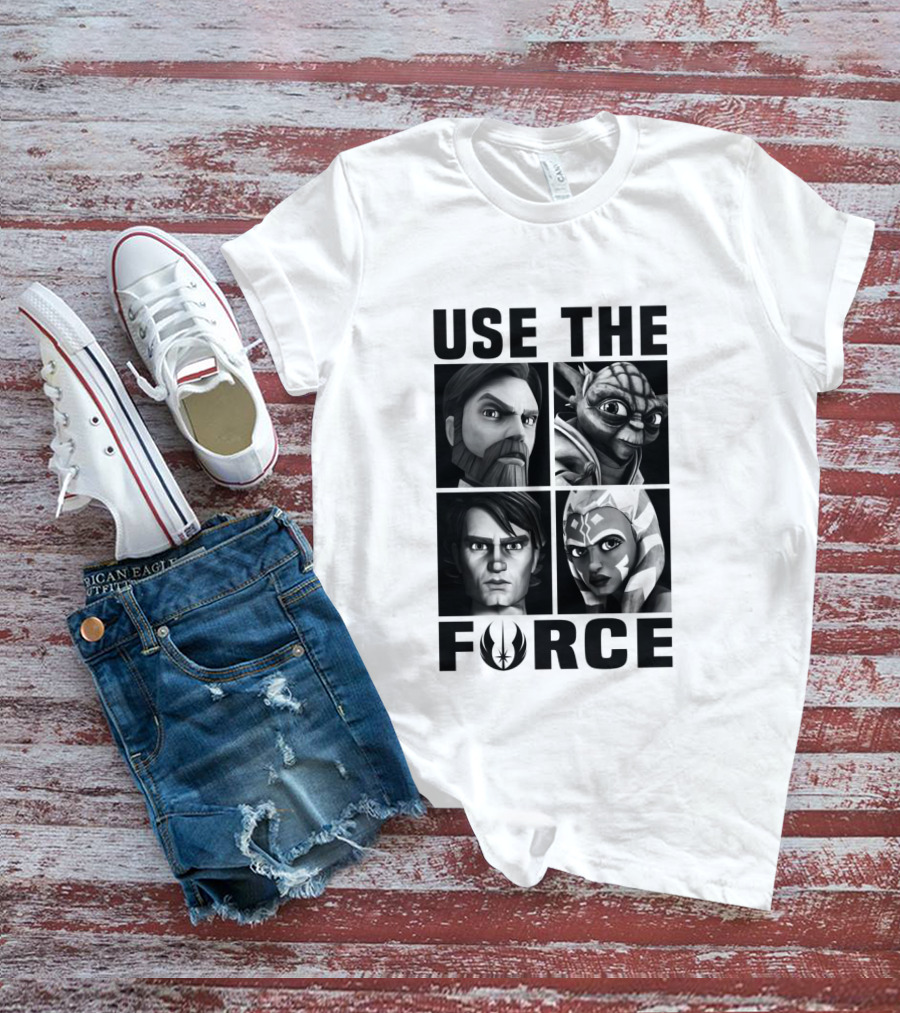 The Clone Wars Use The Force Jedi Characters T-Shirt