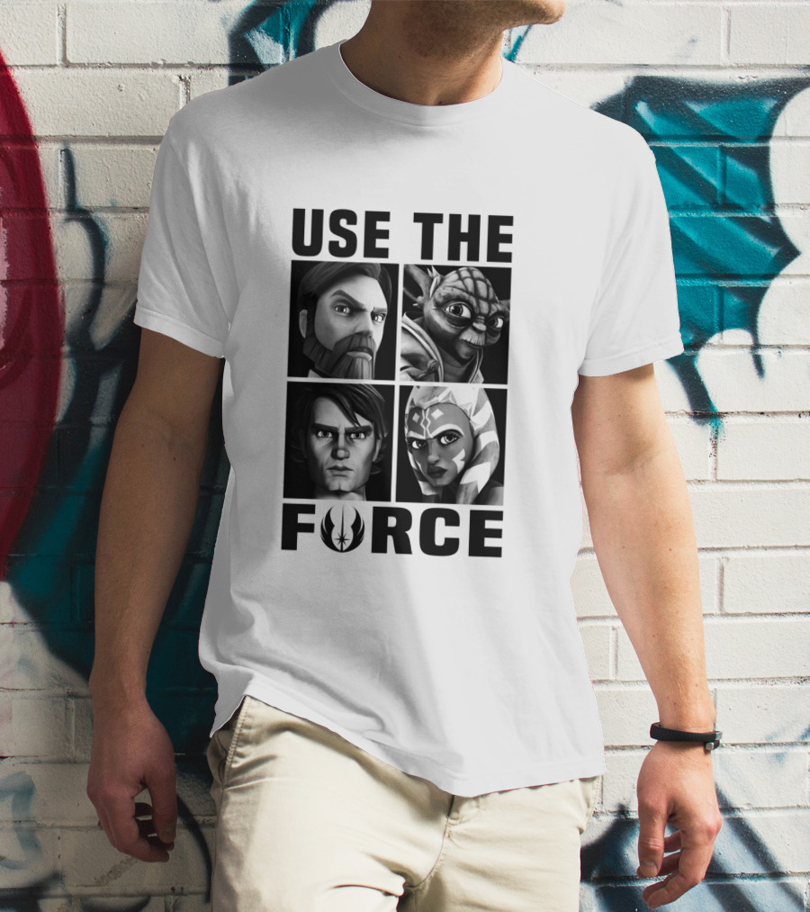 The Clone Wars Use The Force Jedi Characters T-Shirt