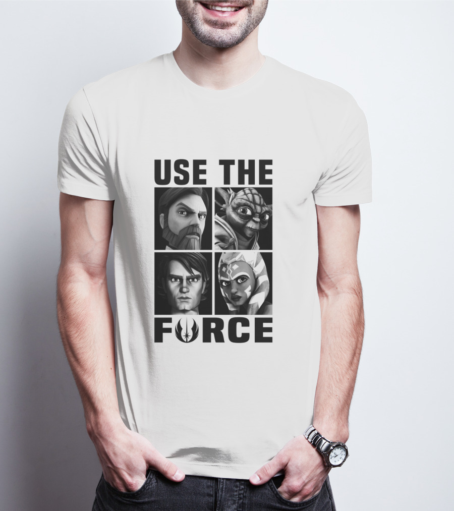 The Clone Wars Use The Force Jedi Characters T-Shirt