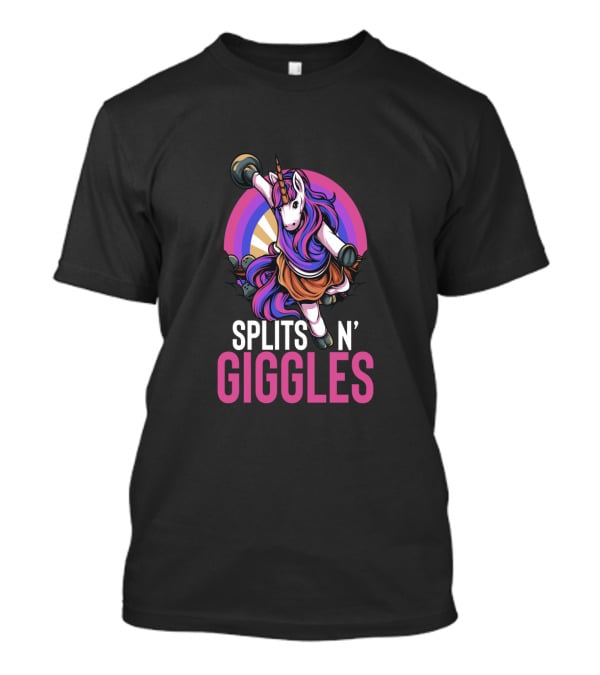 Unicorn Splits 'n Giggles Bowling Team Majestic Bowler T-Shirt