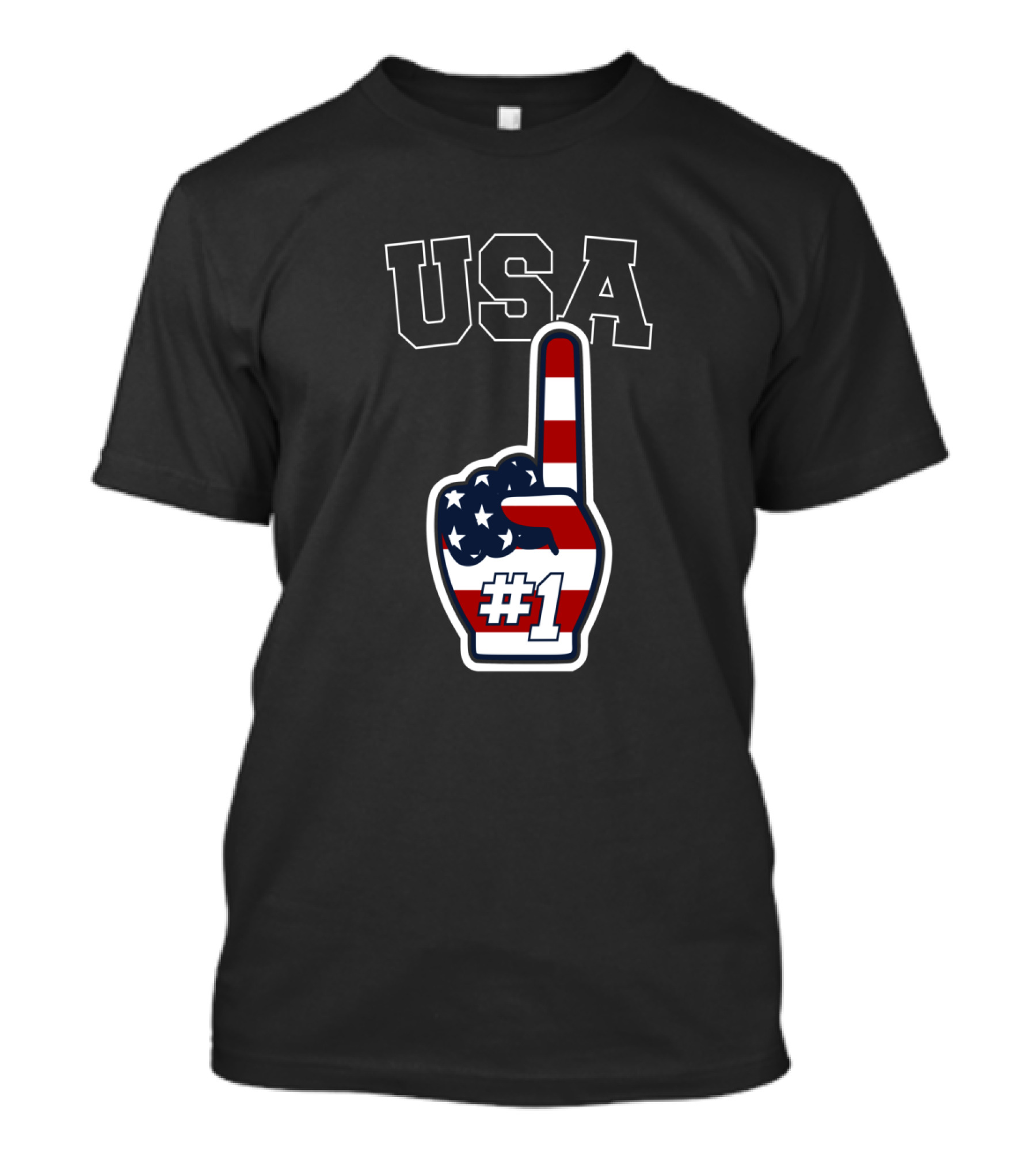 USA #1 Patriotic Foam Finger T-Shirt