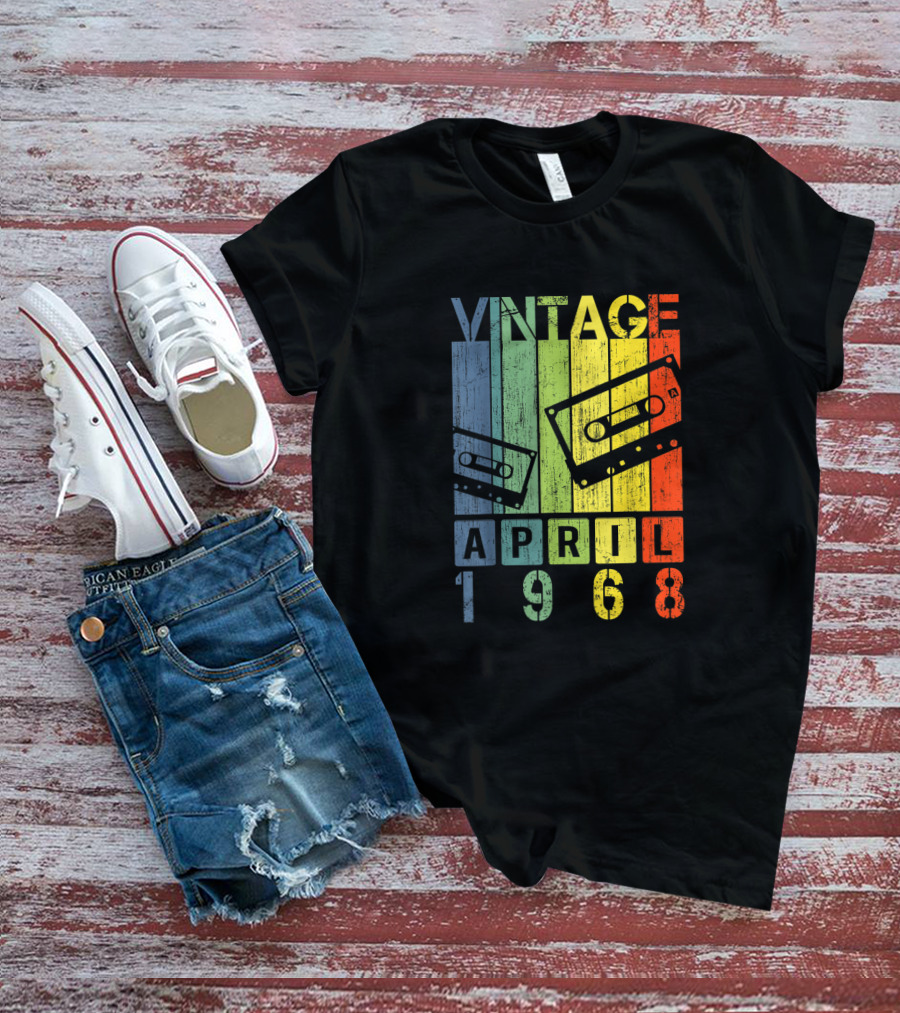 Vintage Mixtape April 1968 Cassette Retro T-Shirt