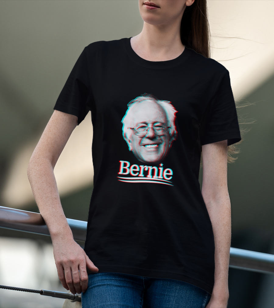 Bernie 3D Glasses Effect Smiling Face T-Shirt