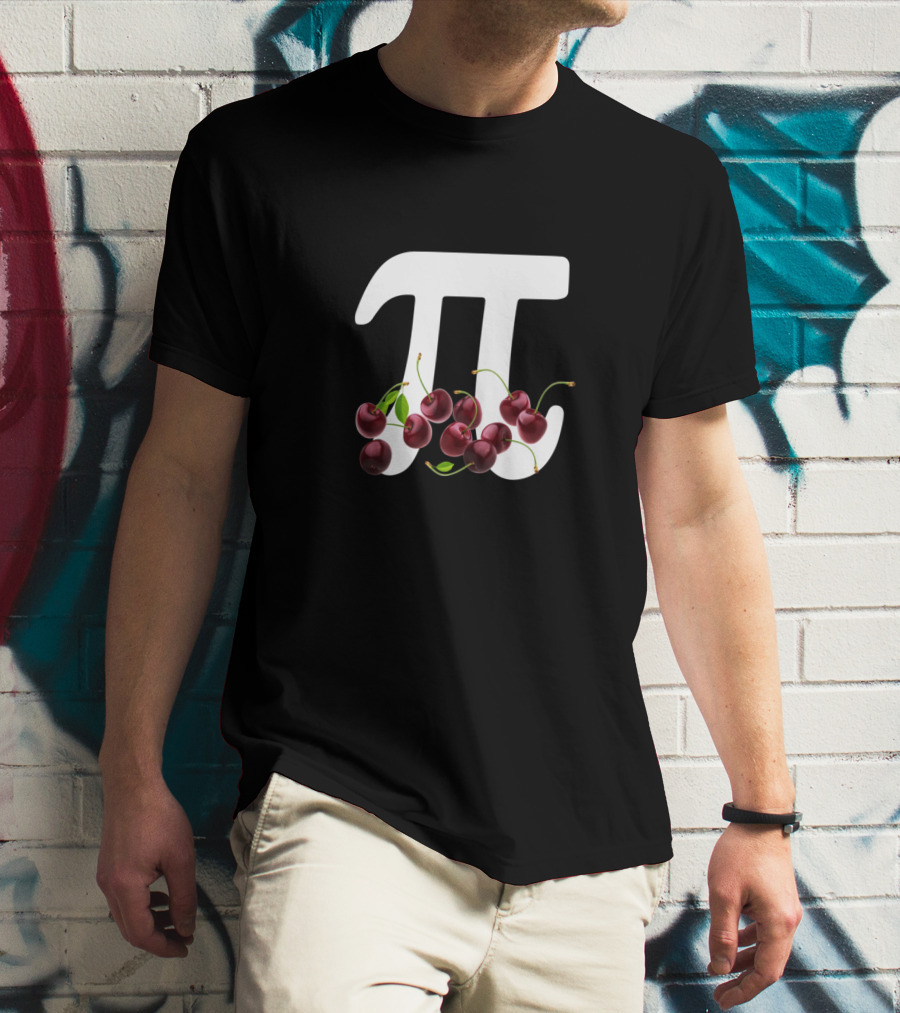 Cherry Pi Math Nerd Pie Dessert Lover Equation T-Shirt