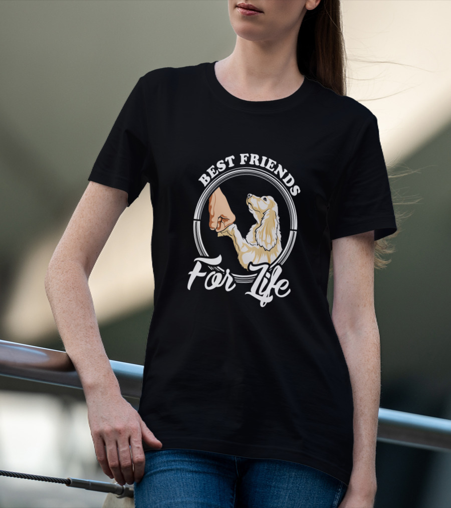 Best Friends For Life Cocker Spaniel Lover T-Shirt
