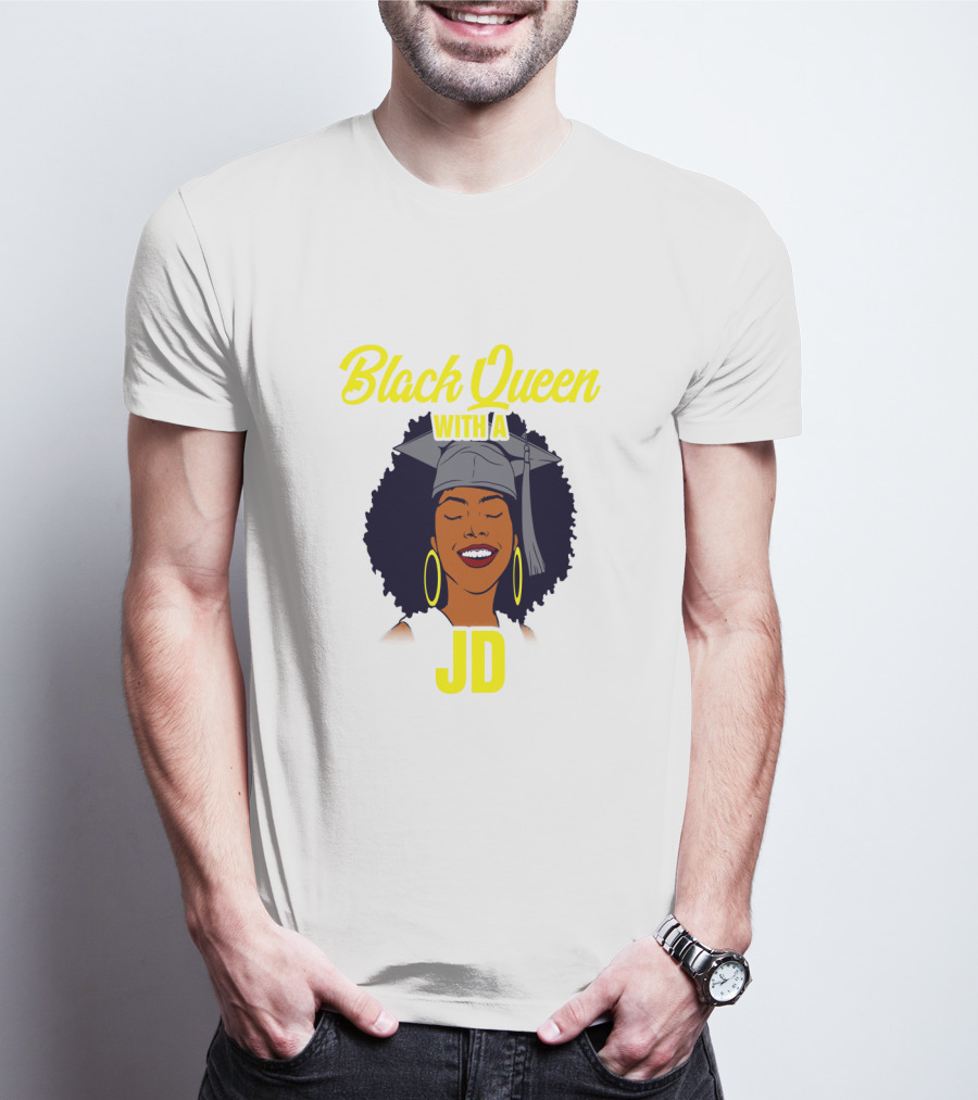 Black Queen With A JD African American Law School Graduation T-Shirt