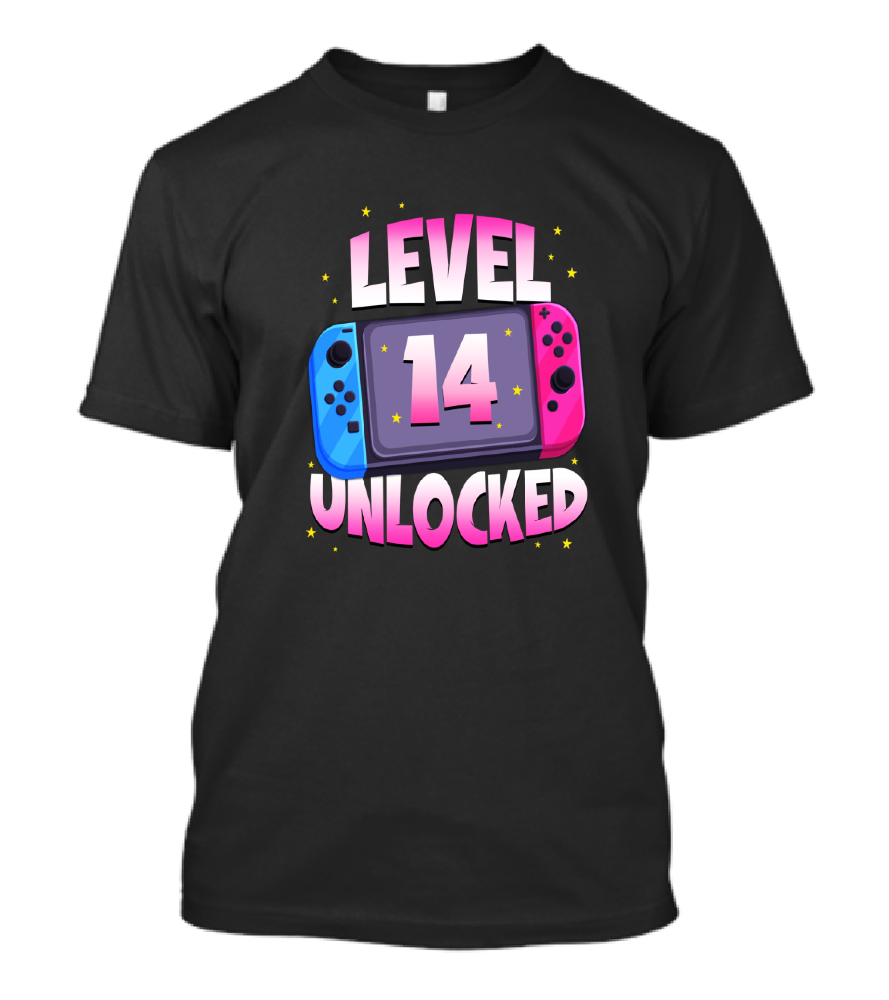 Level 14 Unlocked Birthday Girl 14 Years Old Video Games Console T-Shirt