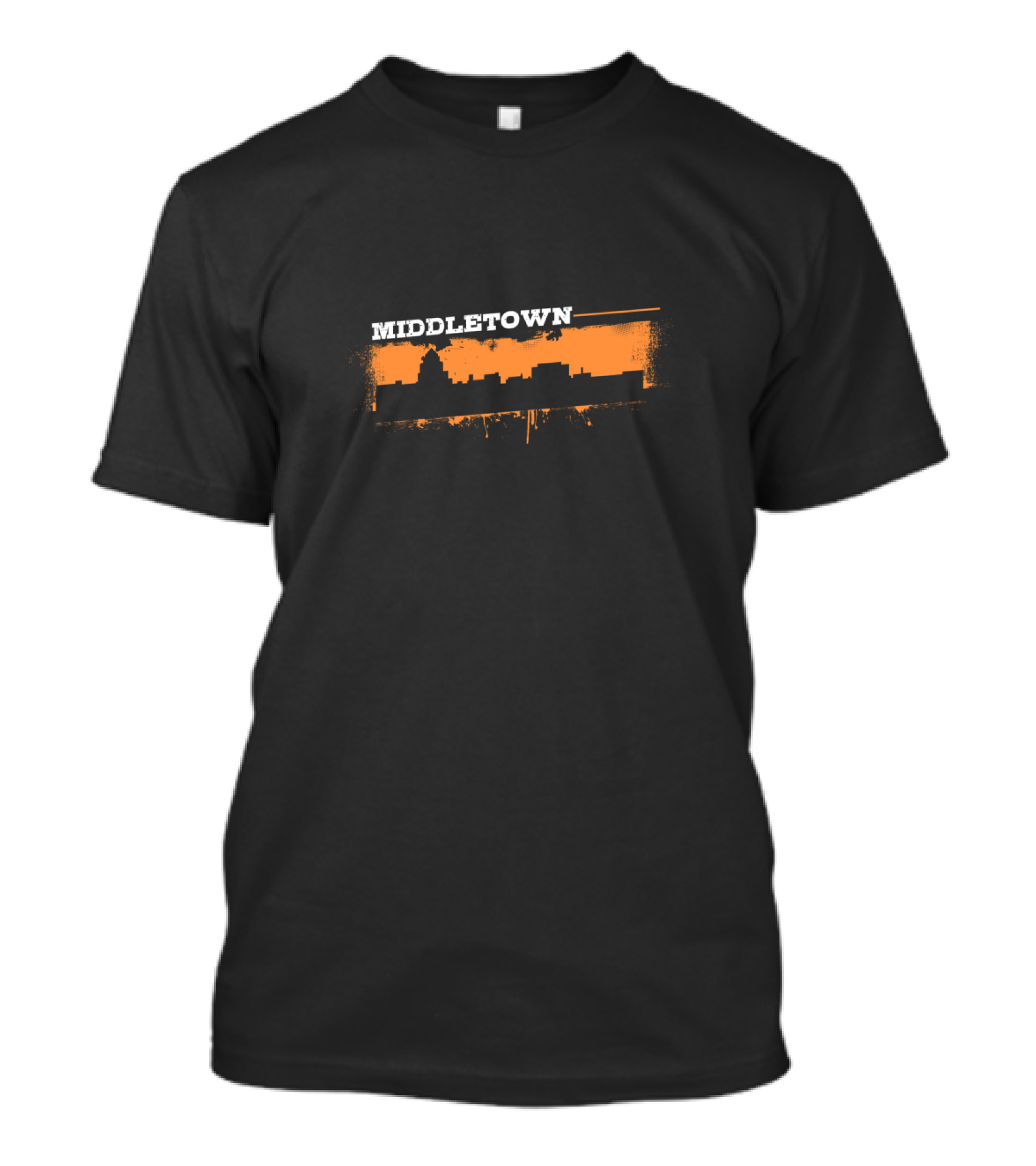 Middletown Connecticut Skyline Graffiti Style Urban T-Shirt