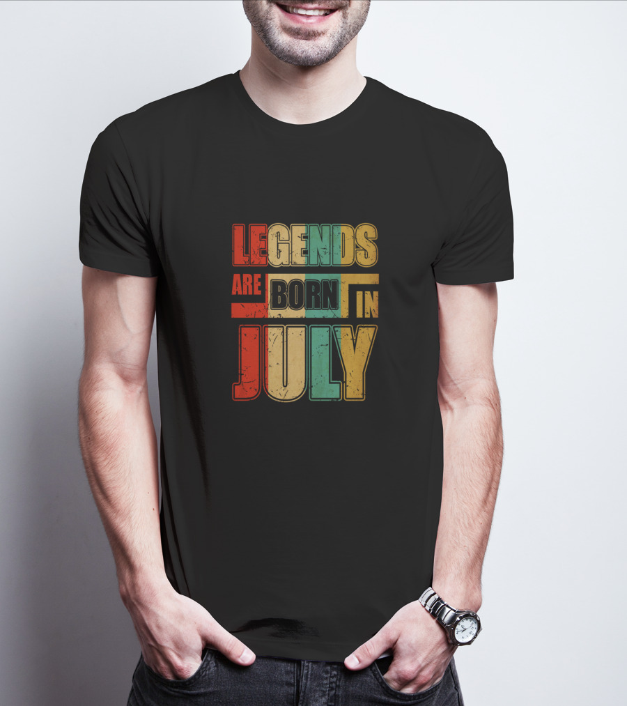Retro Legends Are Born In July Cool T-Shirt