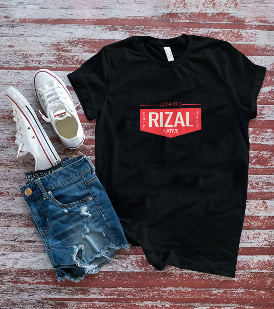Authentic Rizal Native ESTD 1901 Patch Badge T-Shirt